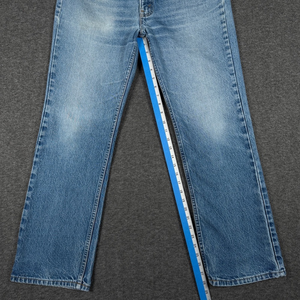 Vintage Levis 517 Jeans Mens 36x30 Orange Tab Made USA Blue Distressed Denim - Picture 11 of 14